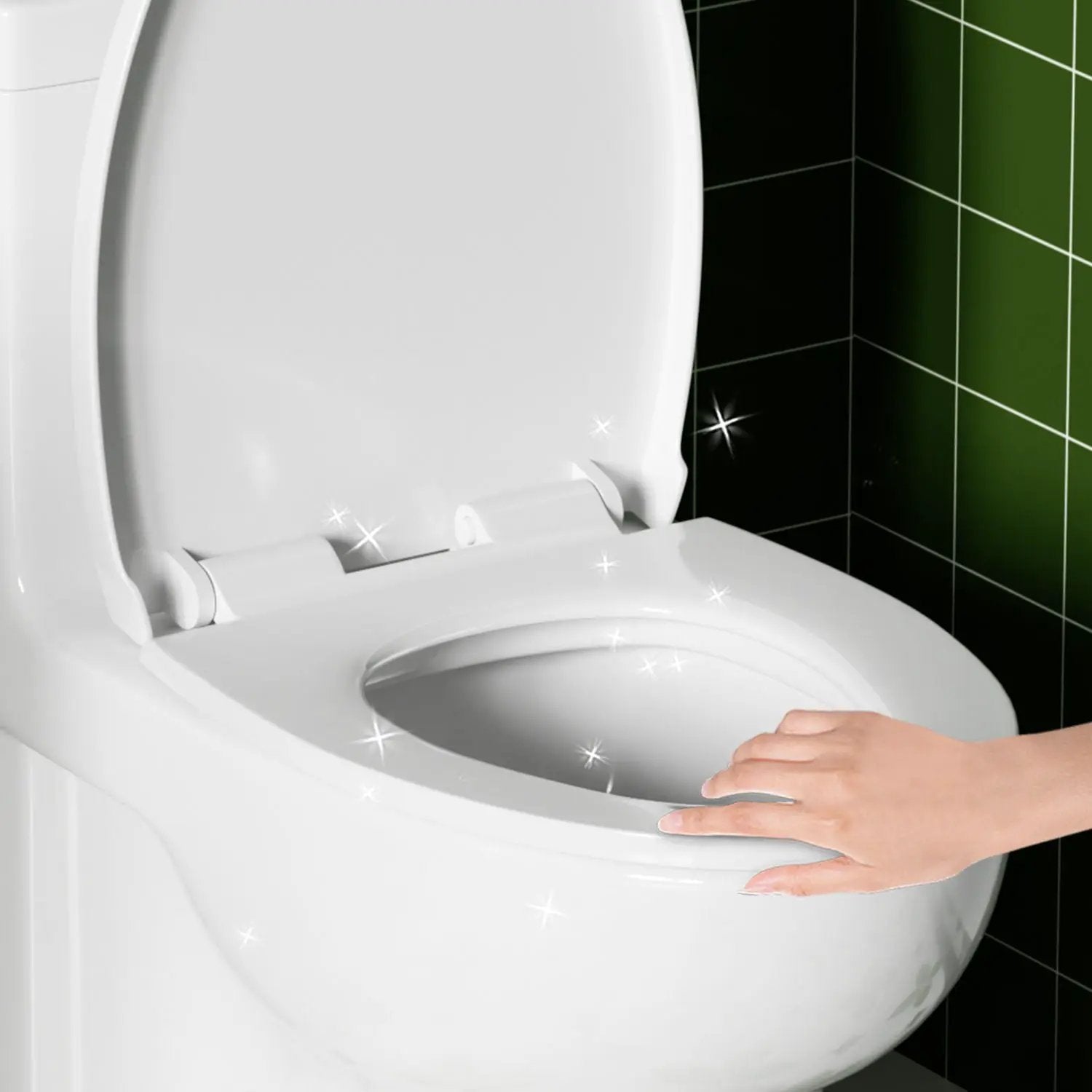 Gloss Tornado Flush 1 Piece Elongated Toilet With Siphonic Side Press, ADA Comfort Chair Height - Gloss White by HouseOfZazla