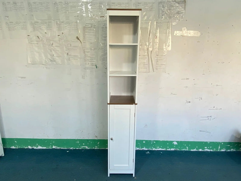 Tall Bathroom Storage Cabinet with Reversible Door by HouseOfZazla