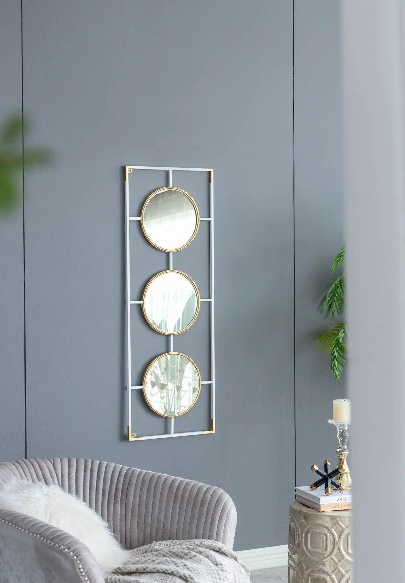 3 Mirror Piece Wall Mirror InRectangular Frame, Home Wall Decor For Bedroom Living Room by Unique Piece Furniture