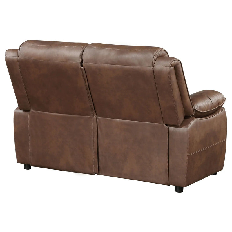 Worthington - Padded Arm Loveseat - Dark Brown by HouseOfZazla