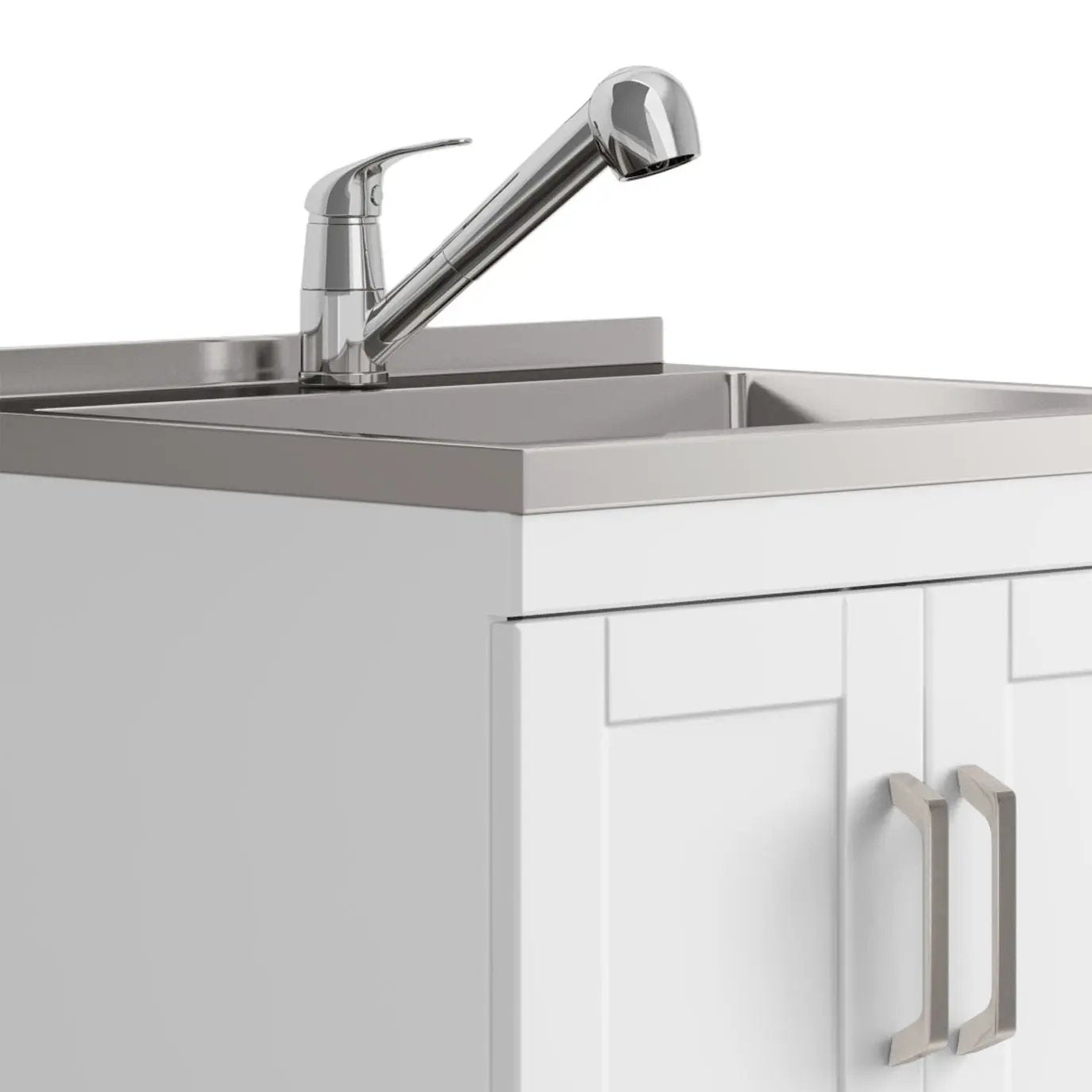Kyle - Laundry Cabinet & Faucet And Stainless Steel Sink by HouseOfZazla