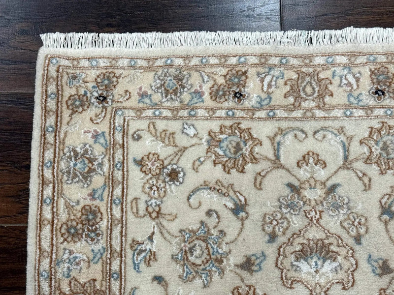Small Persian Tabriz Rug 2.6 x 3.8, Vintage, Wool and Silk Highlights, Fine 225 KPSI by Jewel Rugs