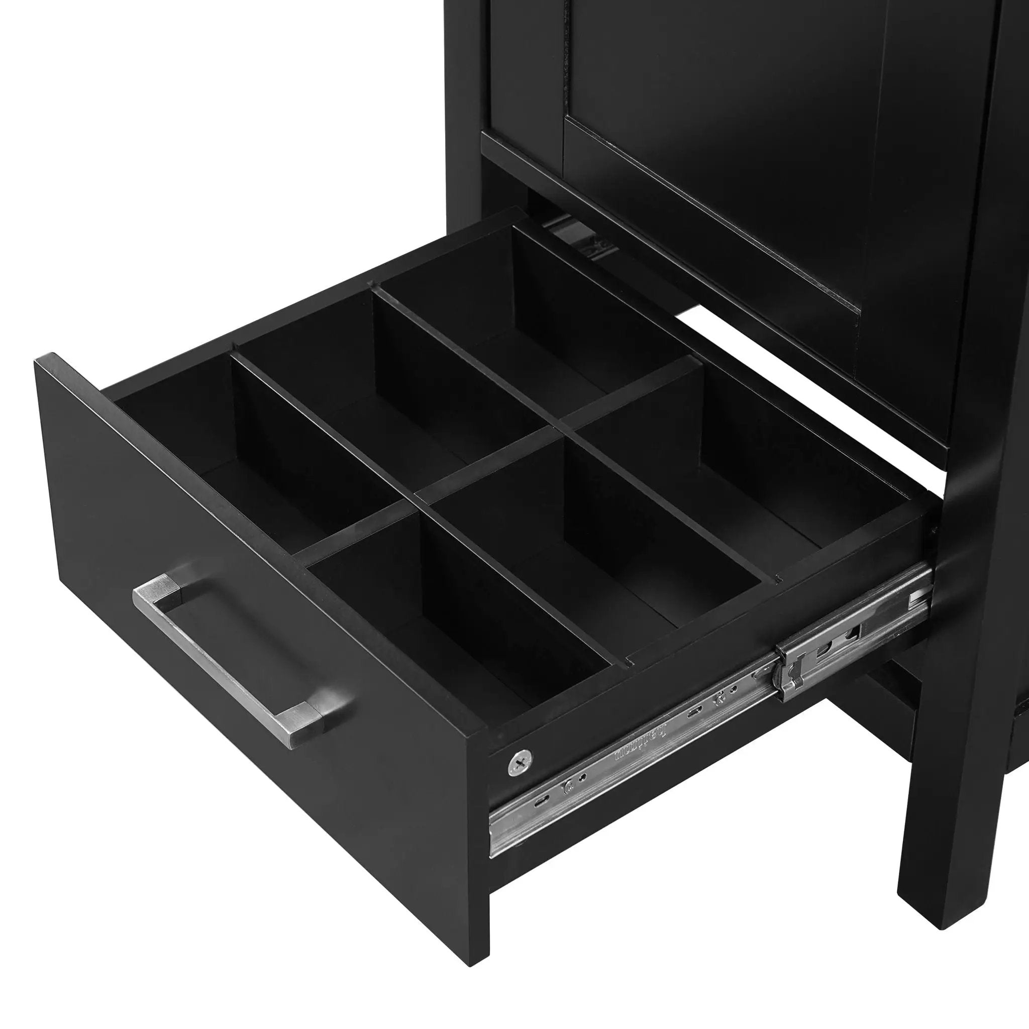 Bathroom Vanity With Ceramic Sink, Soft Close Drawers, Door Organizer, Divider Drawer, Adjustable Foot Pads by HouseOfZazla