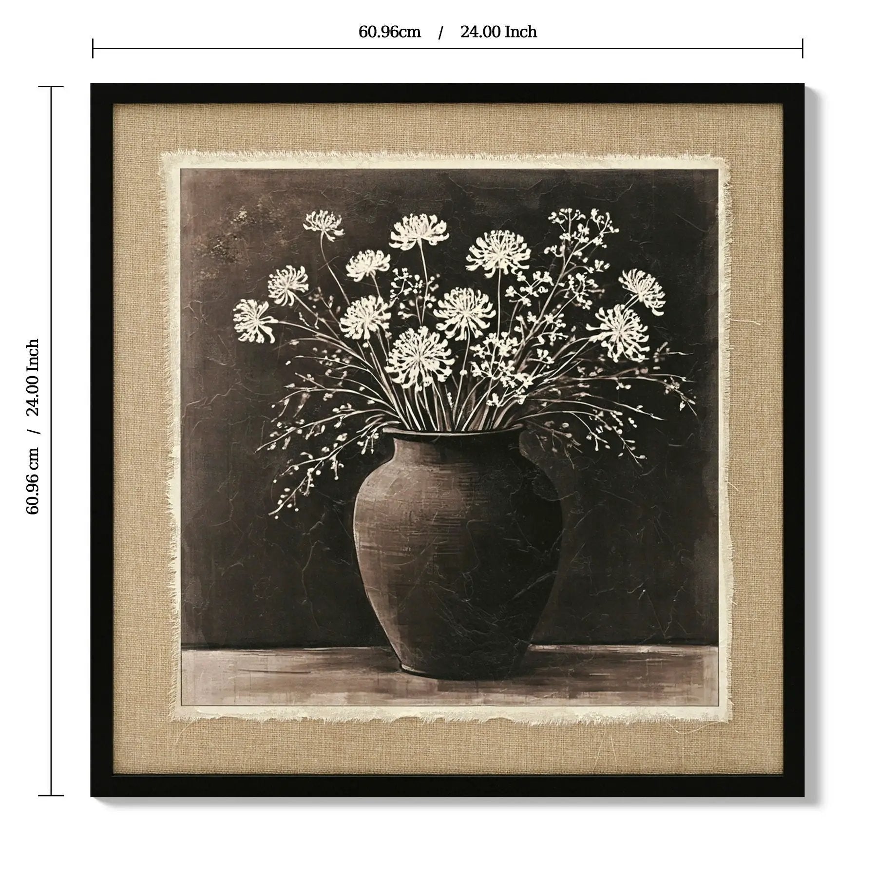 Artistic Path Abstract Flower Bouquet Wall Art - Ancient White by Unique Piece Furniture