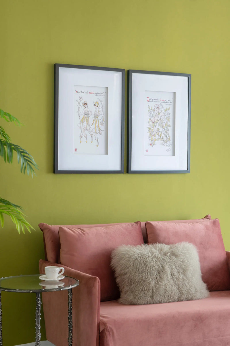 Set of 2 Wall Arts with Black Frames by HouseOfZazla