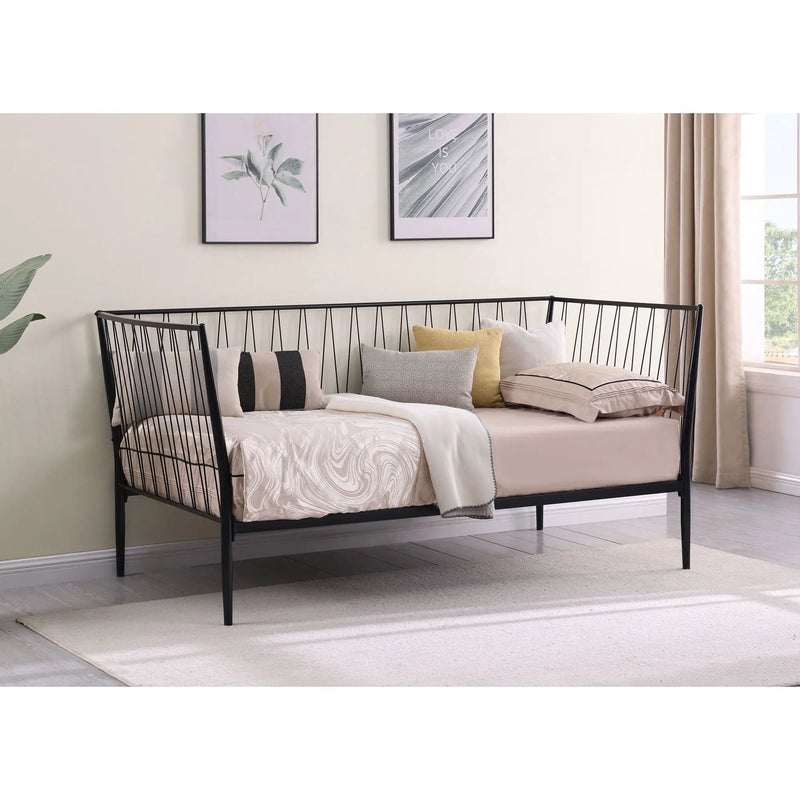 Vertigo - Twin Daybed With Slatted Support - Matte Black by HouseOfZazla