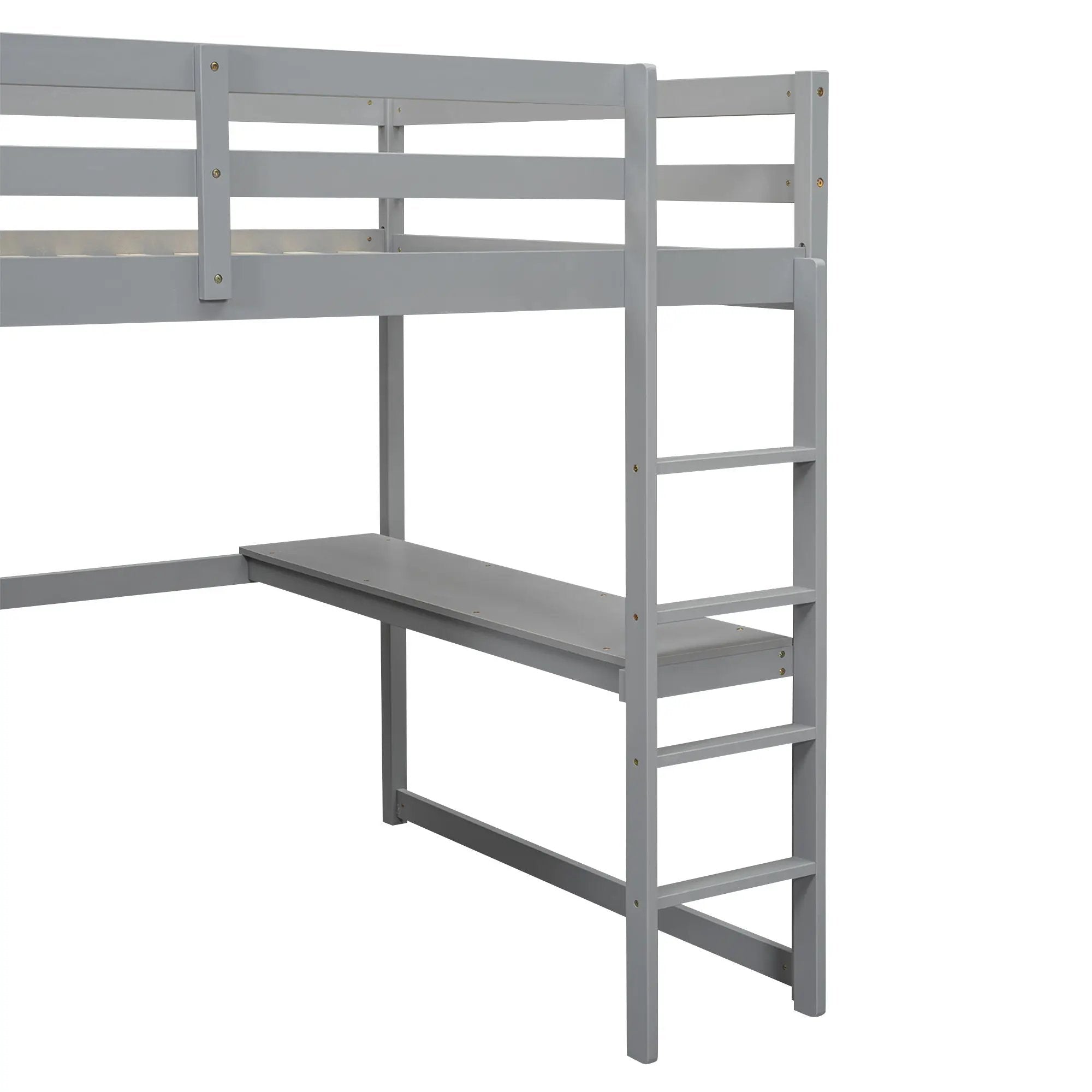 Loft Bed With Built In Wardrobe, Shelves And Drawers