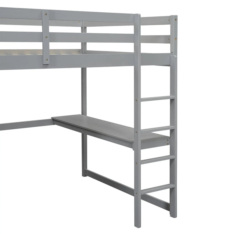 Loft Bed With Built In Wardrobe, Shelves And Drawers