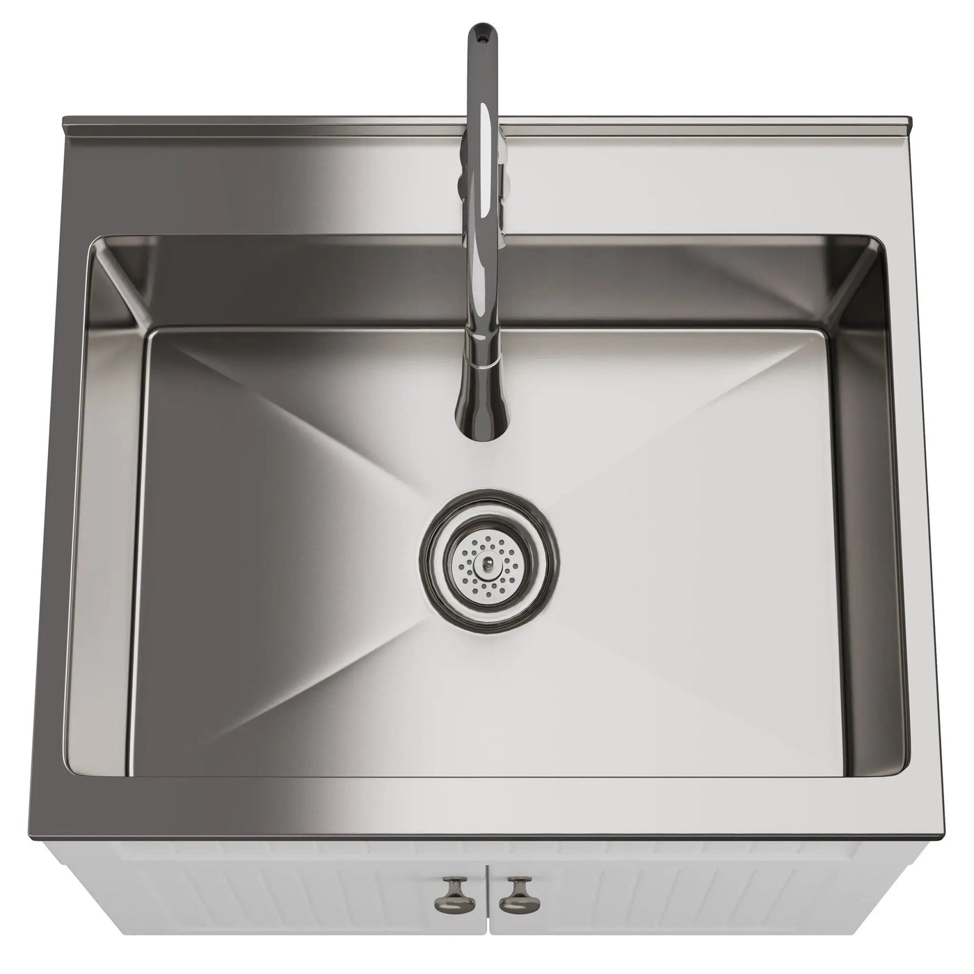 Beckham - Laundry Cabinet & Faucet And Stainless Steel Sink by HouseOfZazla