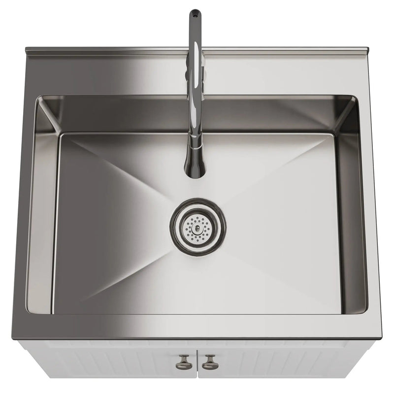 Beckham - Laundry Cabinet & Faucet And Stainless Steel Sink by Unique Piece Furniture