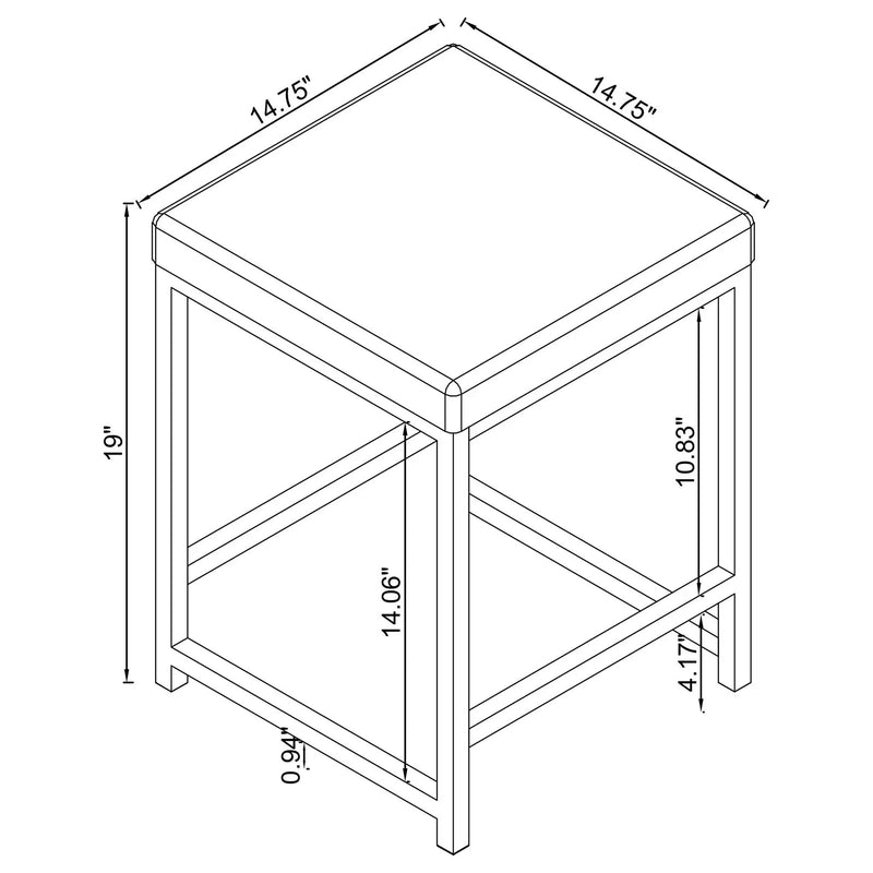 Upholstered Square Vanity Stool by HouseOfZazla