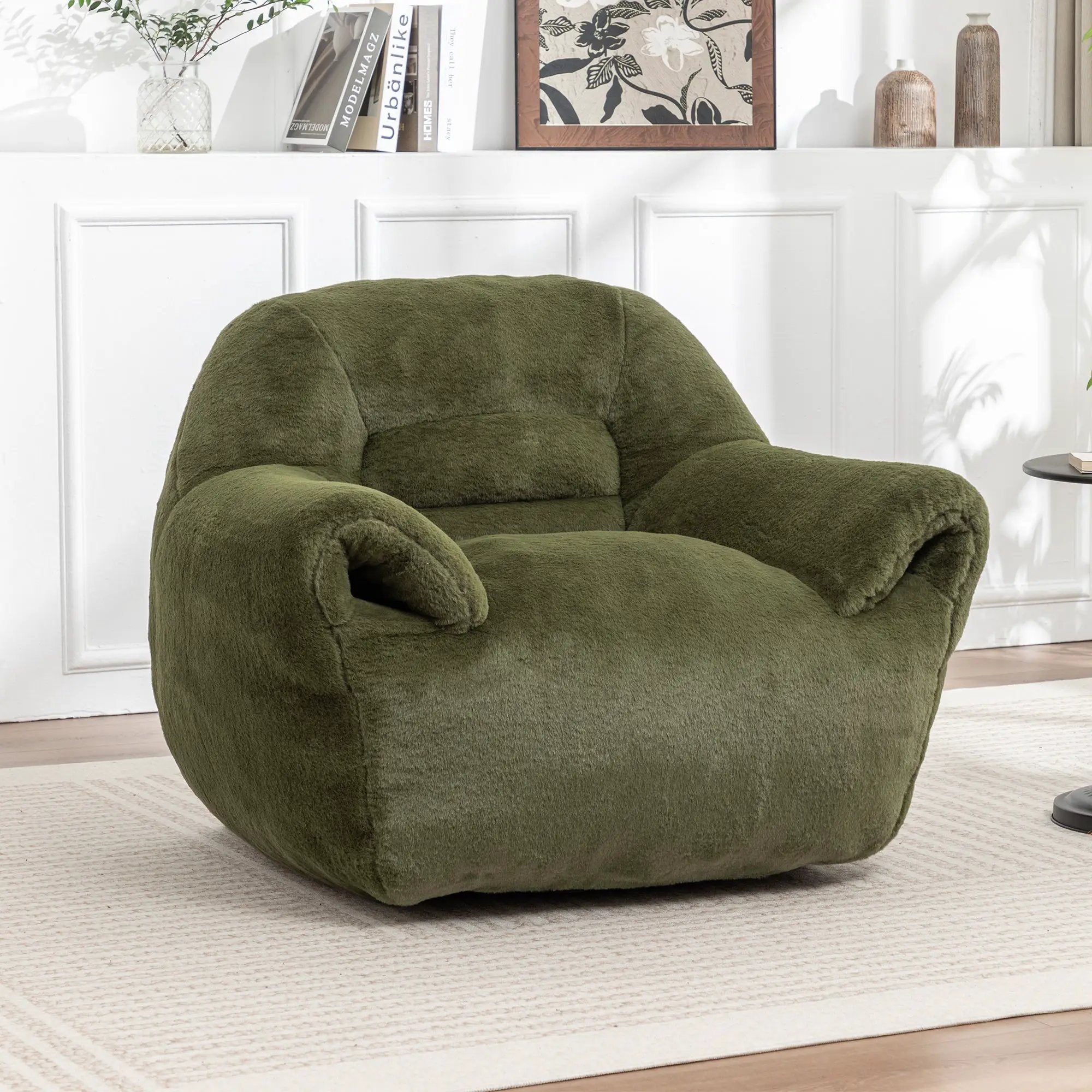 Comfy Faux Fur Bean Bag Chair by HouseOfZazla