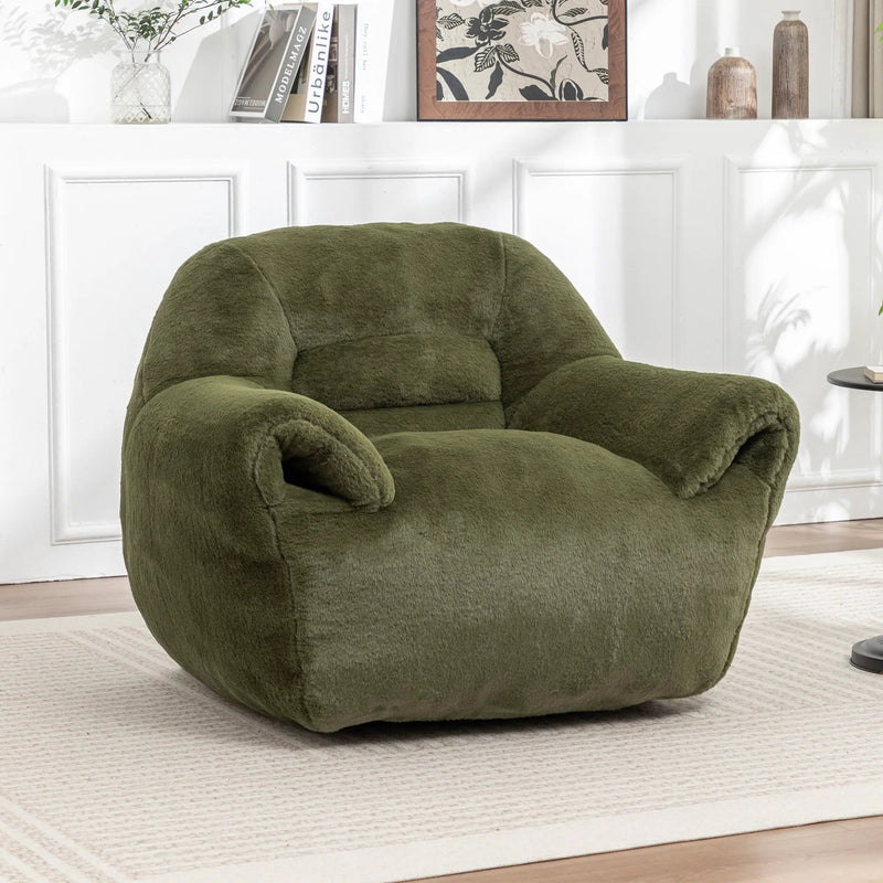 Comfy Faux Fur Bean Bag Chair by HouseOfZazla