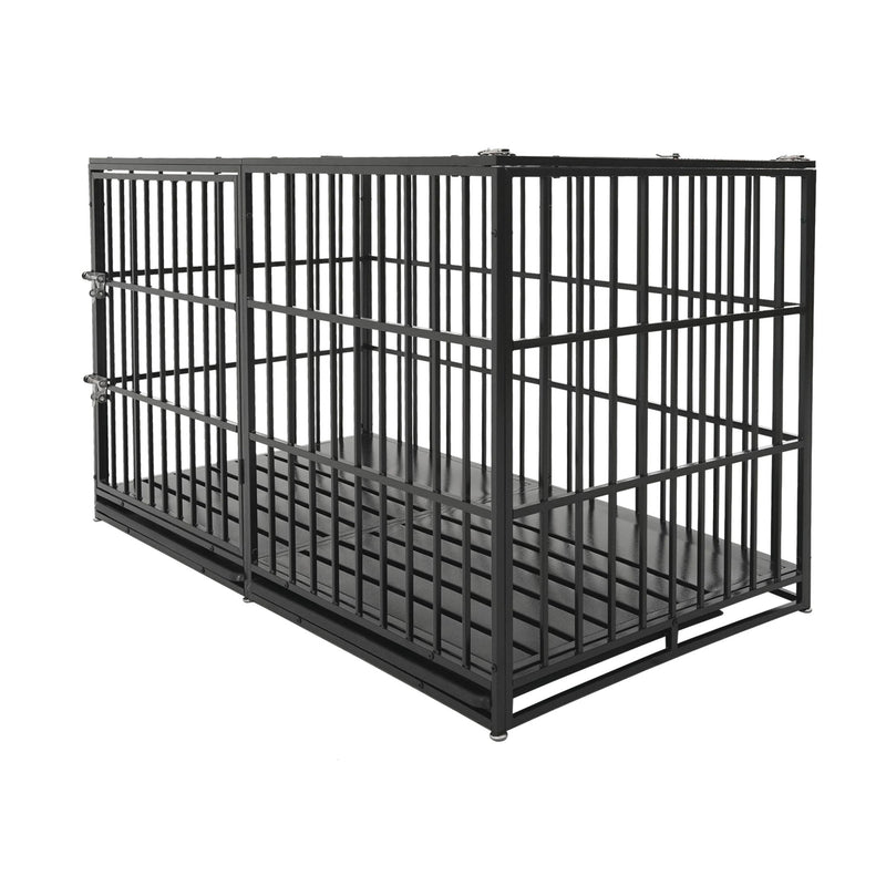 Extra Large Heavy Duty Dog Crate With Removable Pans For Dogs - Black by HouseOfZazla