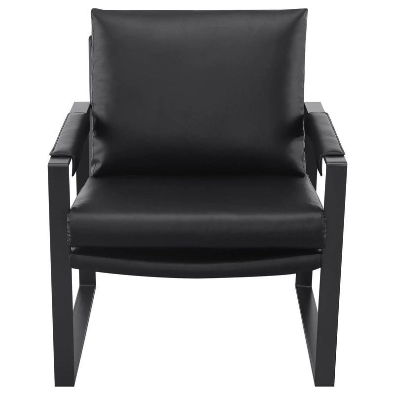 Rosalind Upholstered Track Arm Accent Chair Black by Unique Piece Furniture