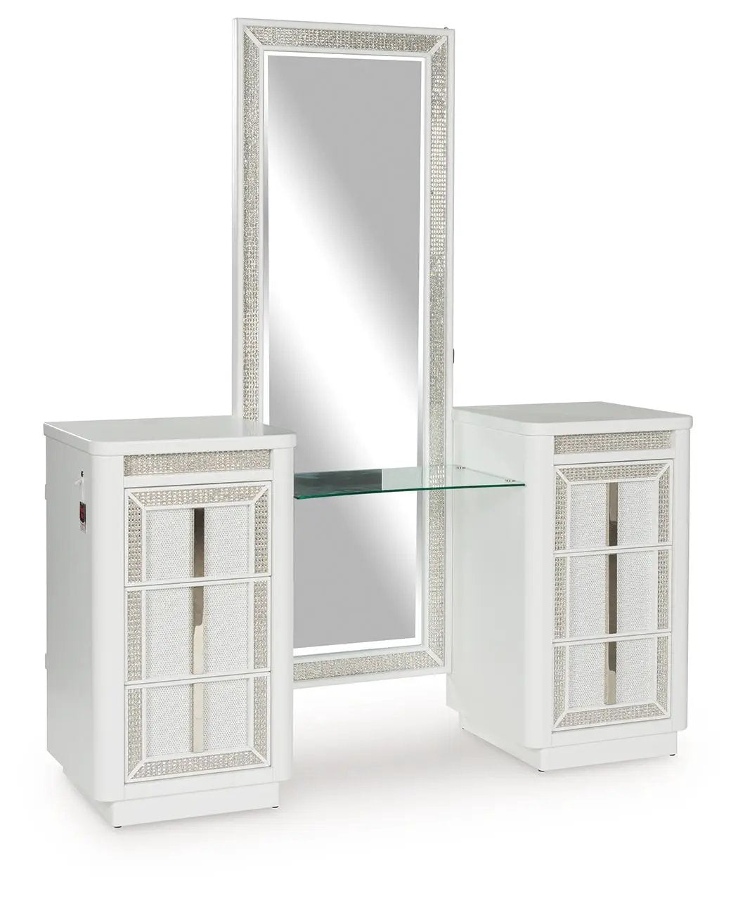 Chalanna - Vanity With Mirror - White by Unique Piece Furniture