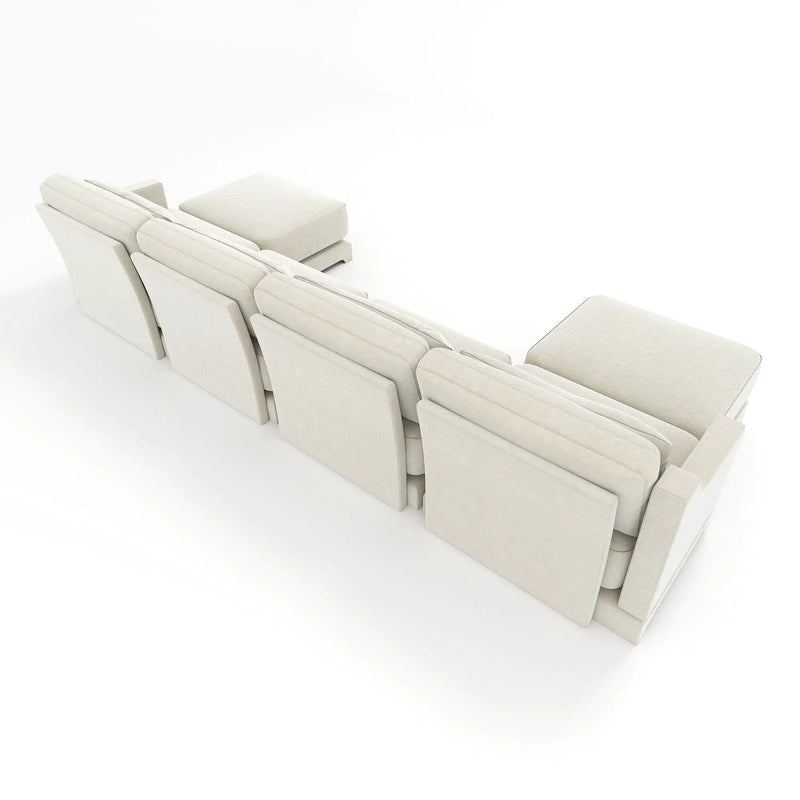 Stylish Sofa With Ottoman And Lumbar Pillows, Ergonomic Design by HouseOfZazla