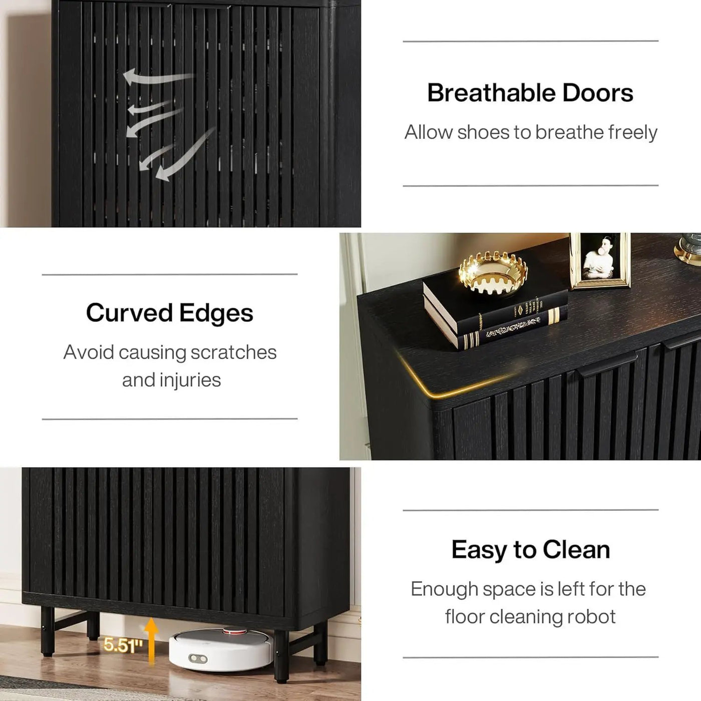 6 Tier Shoe Cabinet With Louvered Doors by HouseOfZazla