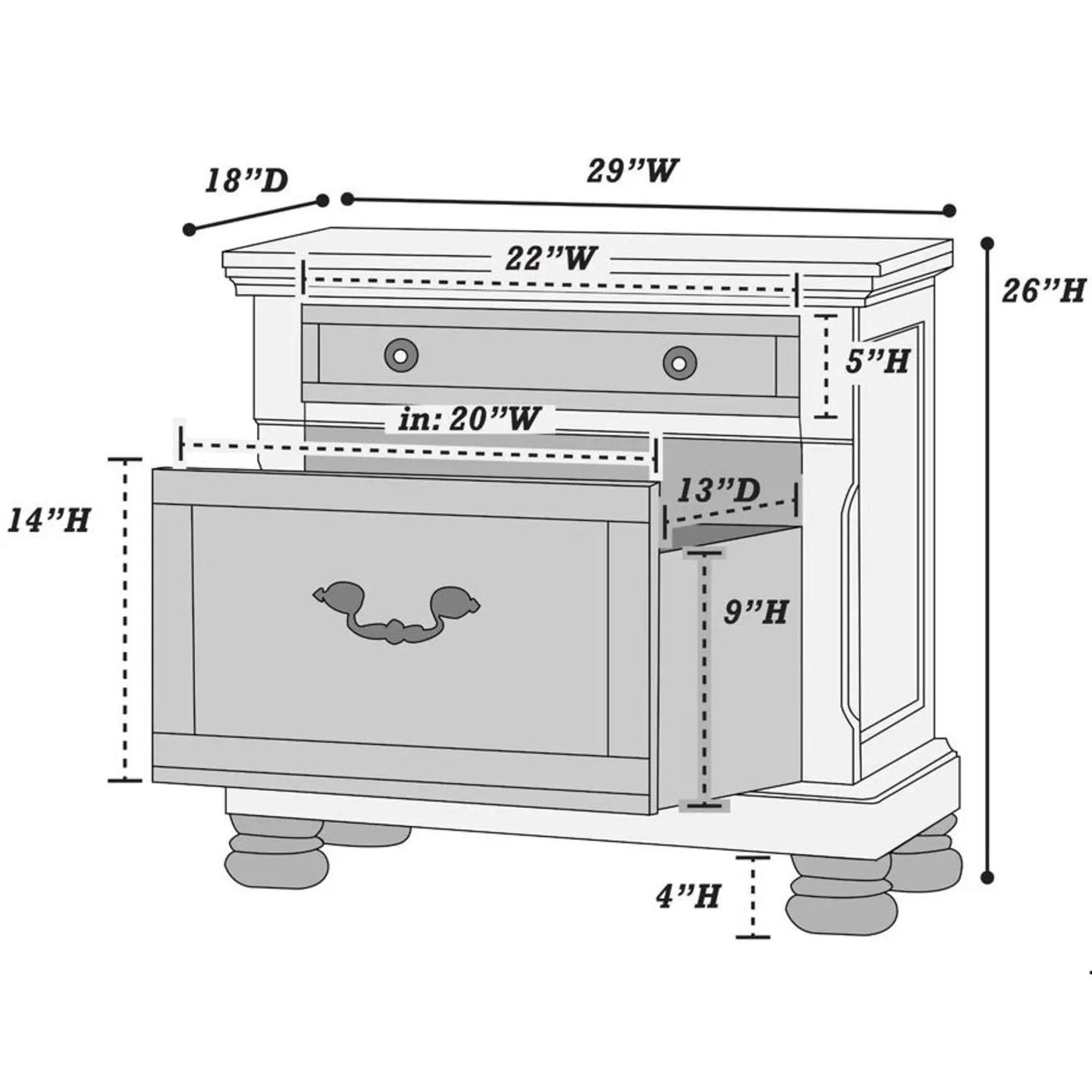 3 Piece Bedroom Set, Bed With 2 Nightstands by HouseOfZazla