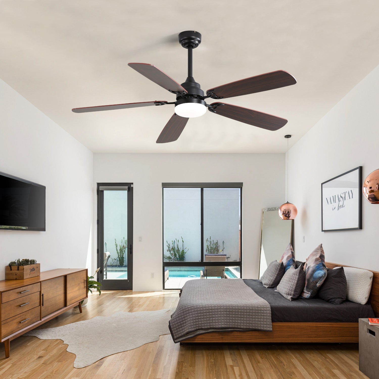 52 Inch Classics Ceiling Fan With LED Light by HouseOfZazla