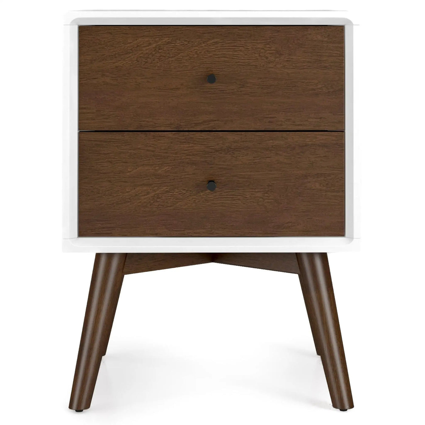 Caroline - Mid-Century Modern Style Night Stand 2 Drawer by HouseOfZazla
