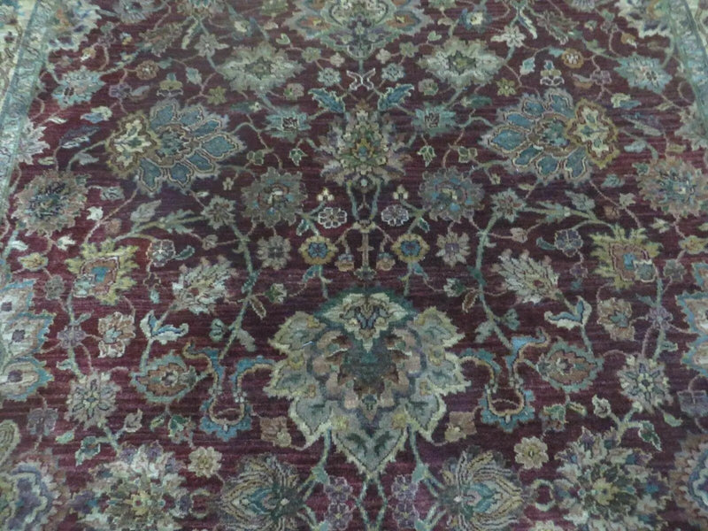 6' X 9' Handmade India Floral Oriental Wool Rug Carpet Tea Wash Red Hand Knotted by Jewel Rugs