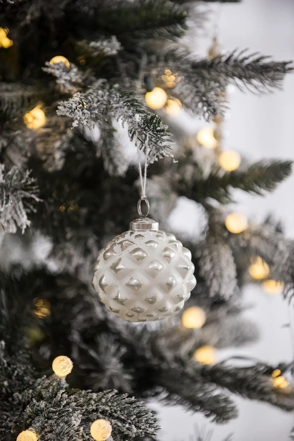 Christmas Ball Ornaments, Decorative Hanging Ball Christmas Tree Ornaments, For Holiday Party Decorations (Set of 12) - White by HouseOfZazla