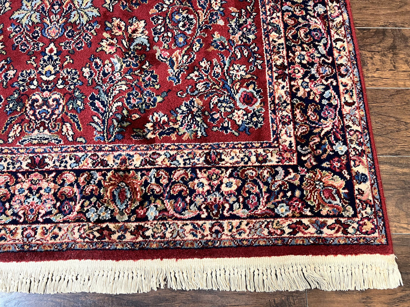 Karastan Rug 5.9 x 9 Red Sarouk #785, Wool Karastan Carpet, Original 700 Series, Vintage Karastan Oriental Rug Discontinued by Jewel Rugs
