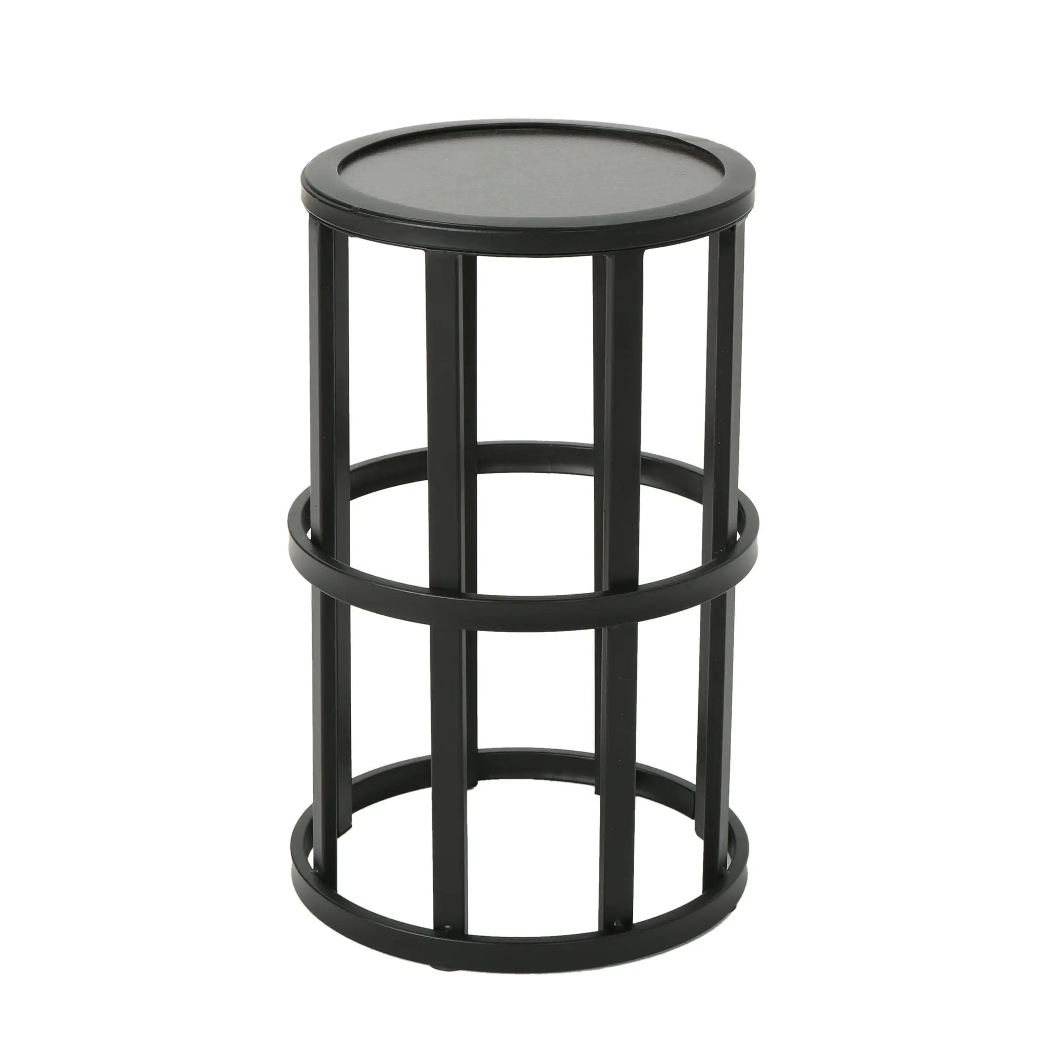 Outdoor Powder Coated Side Table - Gray by HouseOfZazla