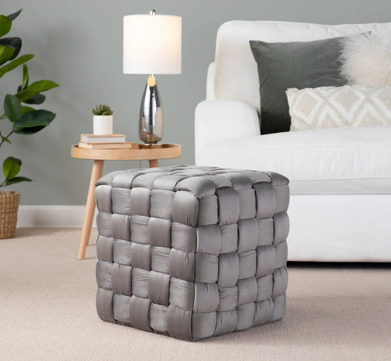 Square Braided Ottoman - by Unique Piece Furniture
