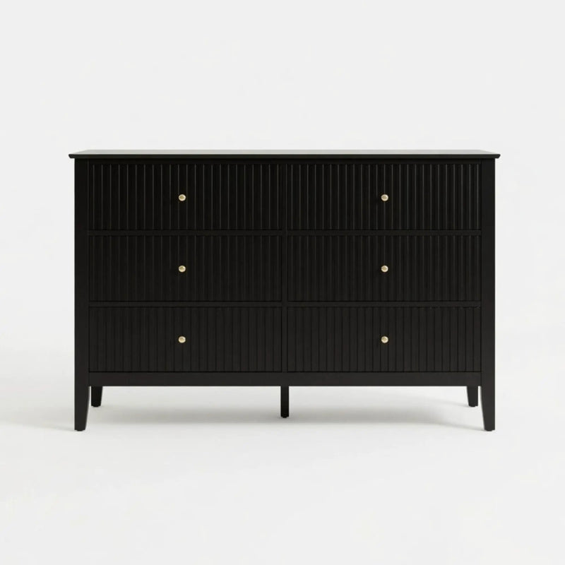 Modern 6 Drawer Fluted Dresser by HouseOfZazla