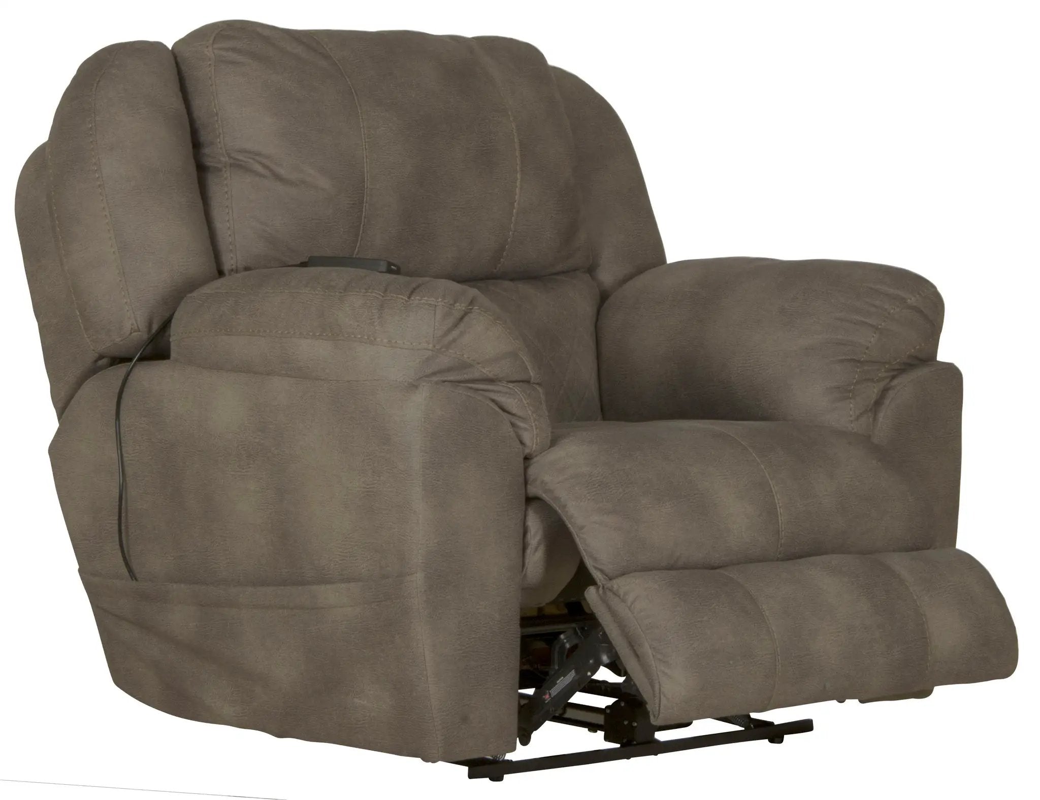 Flynn - Power Lay Flat Recliner With Power Adjustable Headrest & Lumbar And Dual Heat & Massage - Fig by Unique Piece Furniture