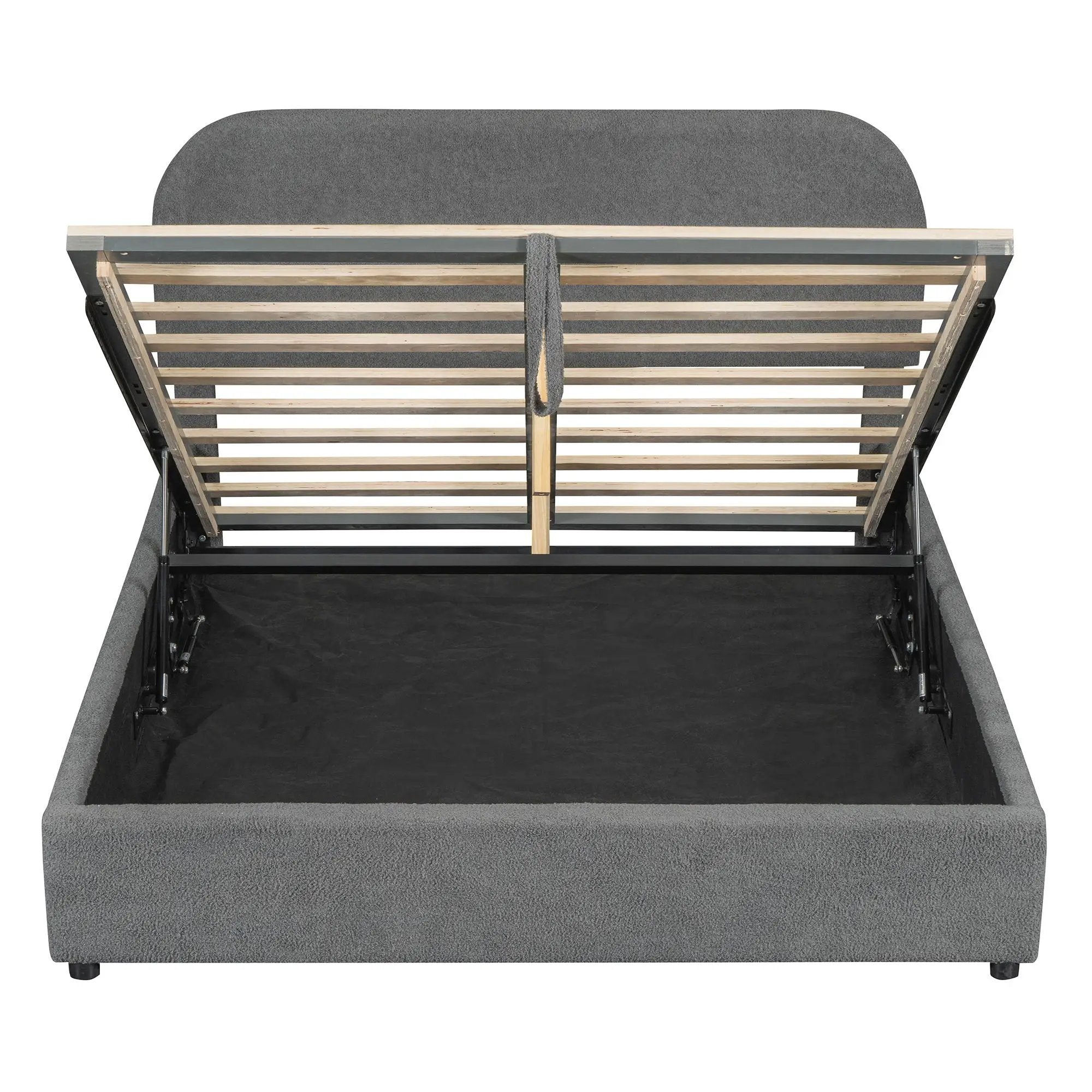 Upholstered Platform Bed With Hydraulic Storage System by HouseOfZazla