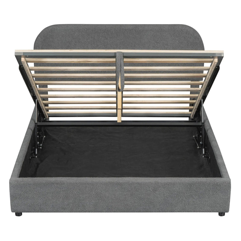 Upholstered Platform Bed With Hydraulic Storage System by HouseOfZazla
