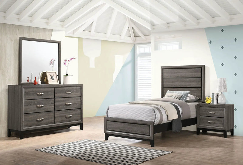 Watson Four-piece Twin Bedroom Set Grey Oak by Unique Piece Furniture