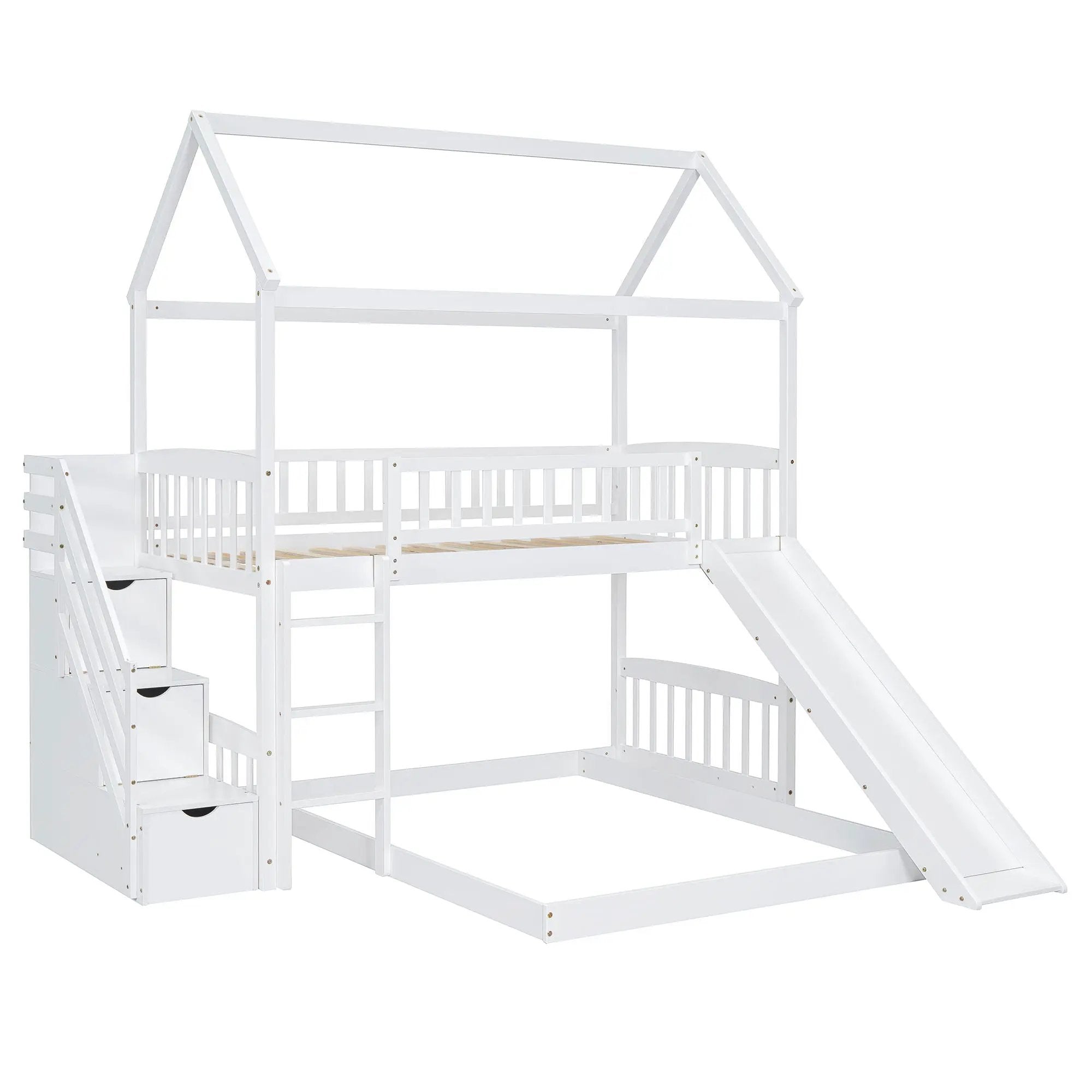 House Bunk Bed With Slide by HouseOfZazla