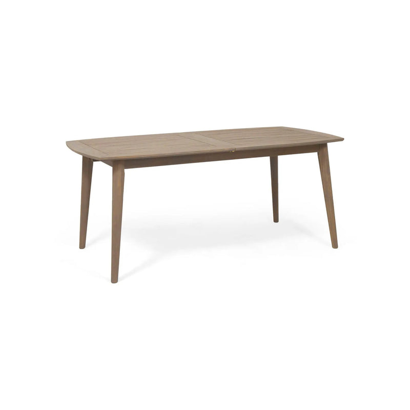 Placidity Outdoor Expandable Dining Table with Slatted Tabletop and Tapered Legs by HouseOfZazla