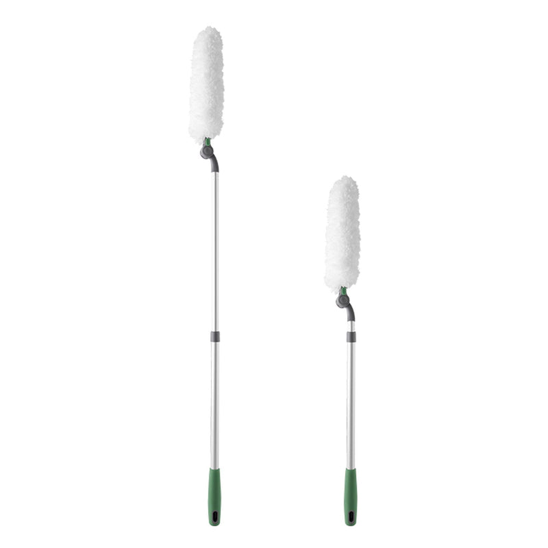 Long Handle Duster With Extension Bar, Home Dust Collector - White by HouseOfZazla