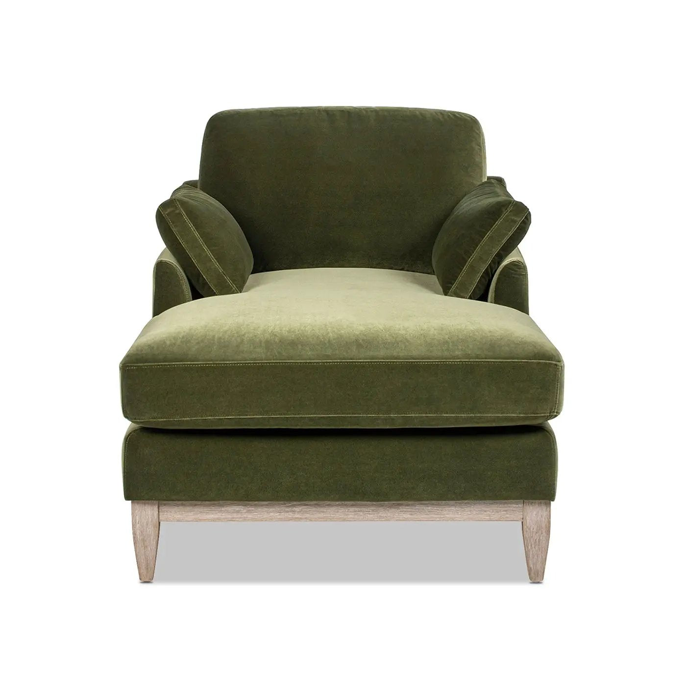 Pasadena - Modern Farmhouse Chaise Lounge Chair - Olive Green by Unique Piece Furniture