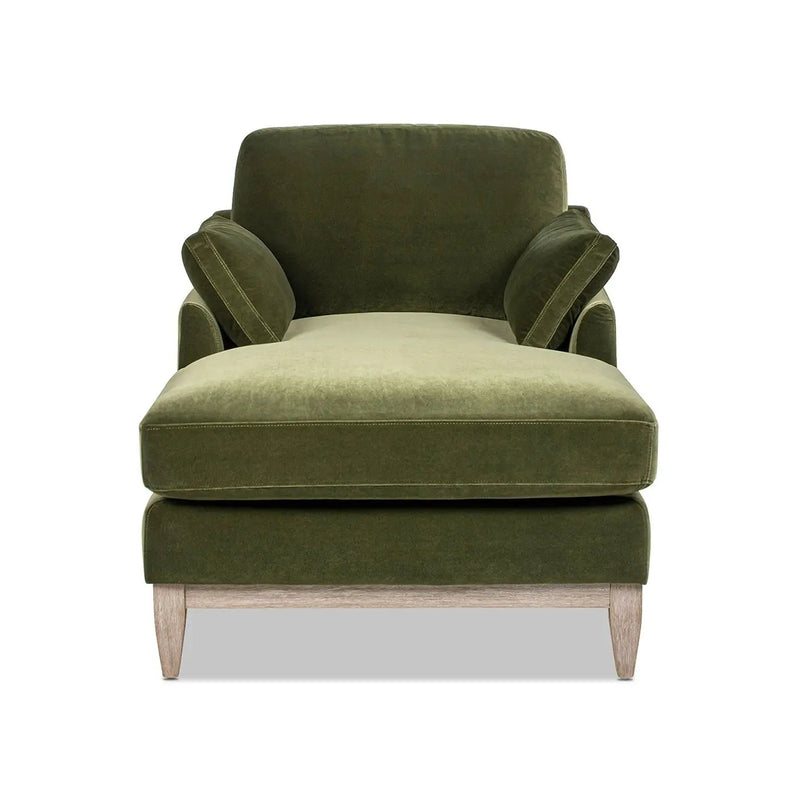 Pasadena - Modern Farmhouse Chaise Lounge Chair - Olive Green by HouseOfZazla