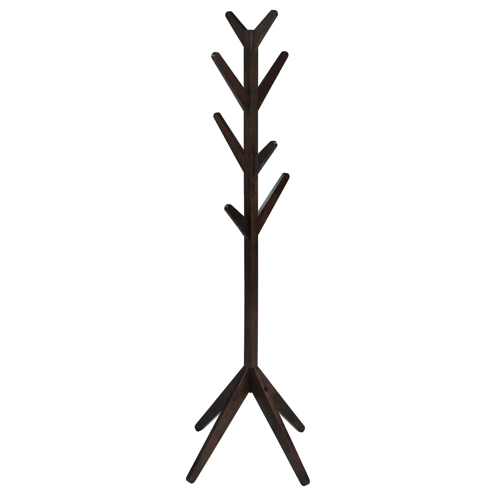 Margaret Solid Wood Coat Rack Clothing Hanger Cappuccino by Unique Piece Furniture