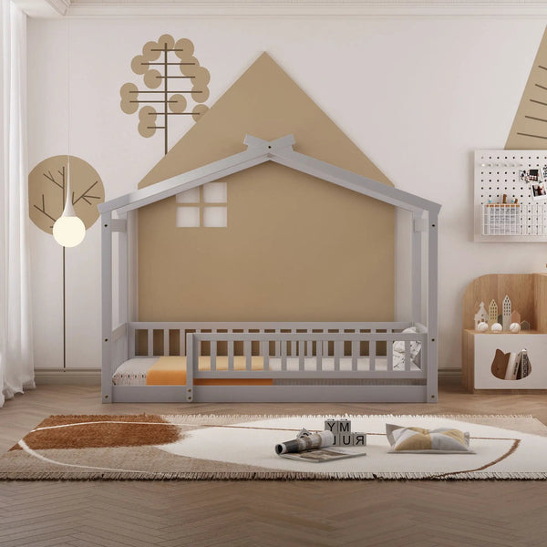 Bed House Bed Frame With Fence