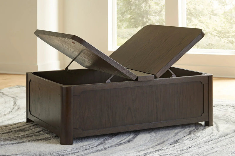 Breckington - Cocktail Table With Storage - Dark Brown by Unique Piece Furniture