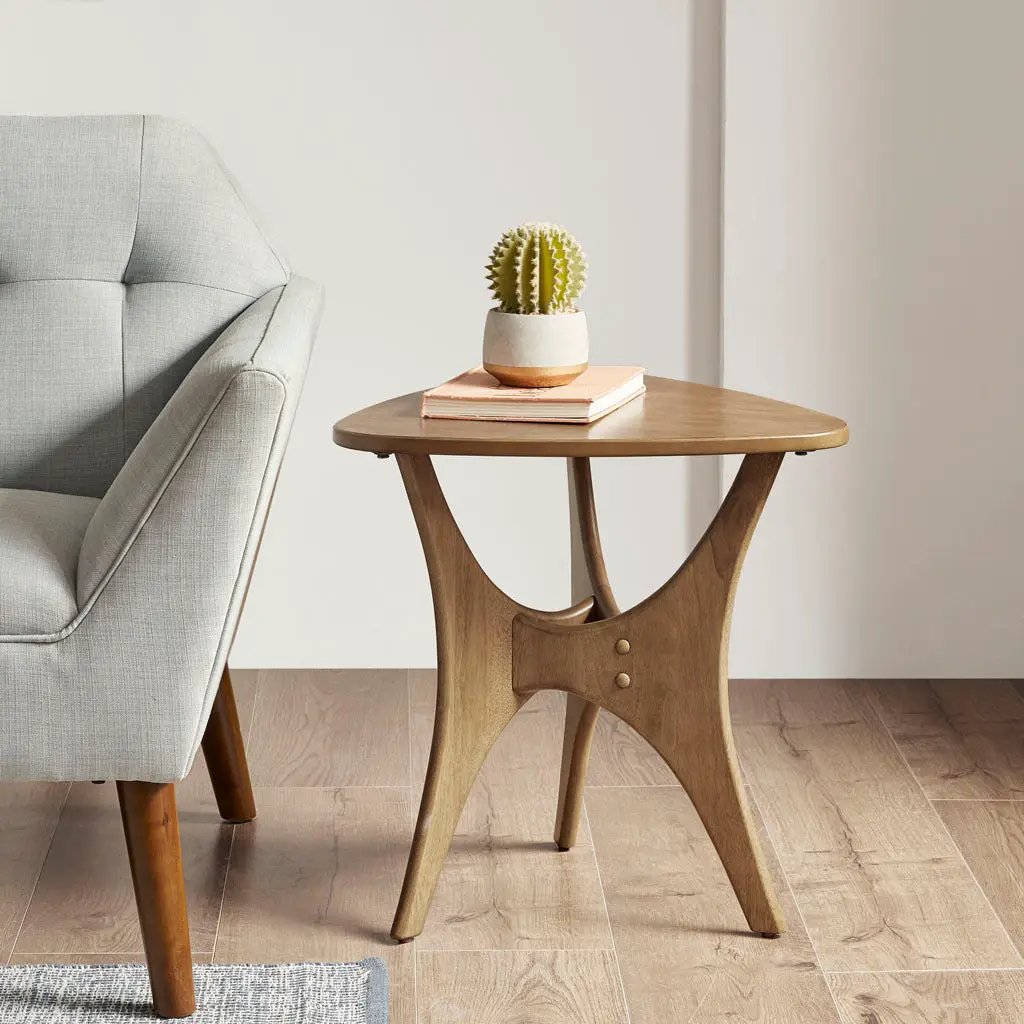 Triangle Wood Side Table by BLAKHOM
