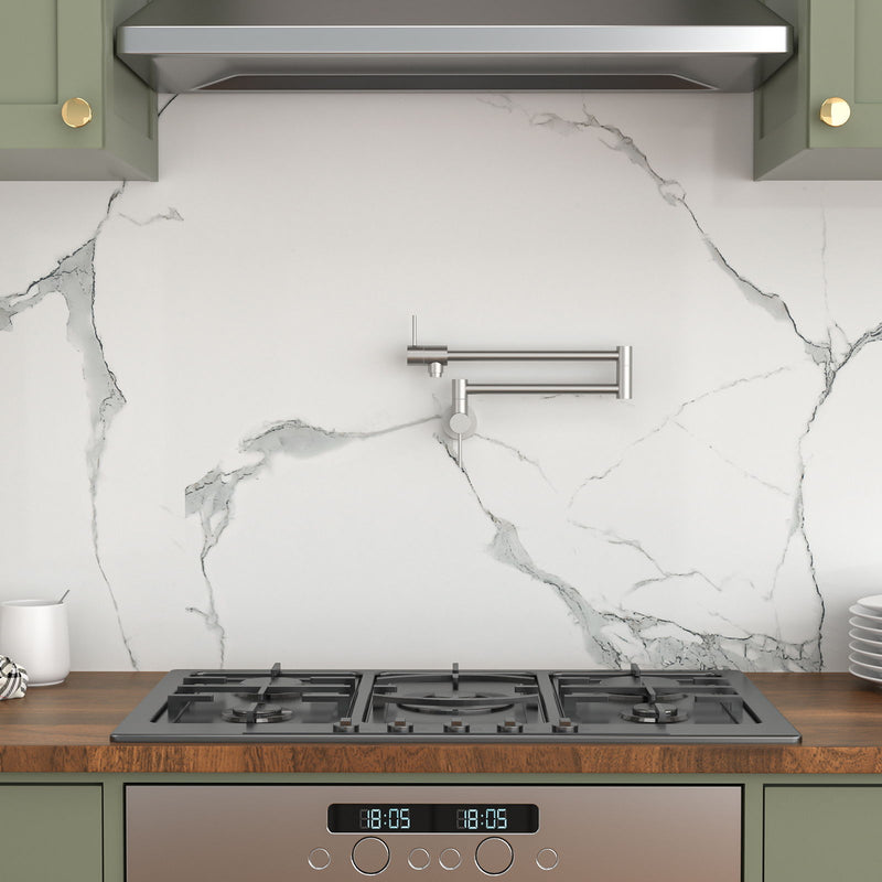 Modern Design Pot Filler Faucet Wall Mount Kitchen Sink, Folding Stretchable by HouseOfZazla