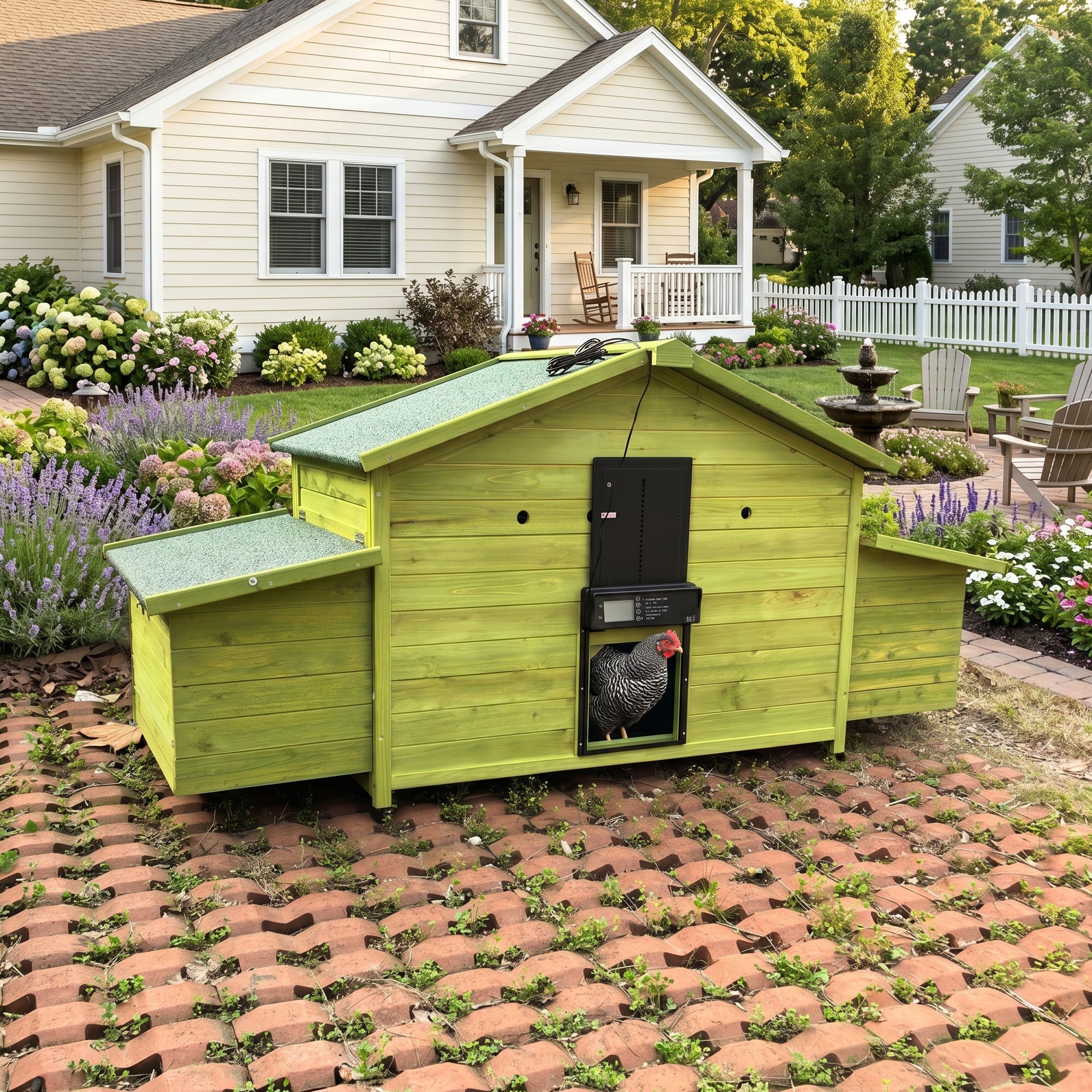 70" Automatic Chicken Coop with Solar-Powered Door by HouseOfZazla