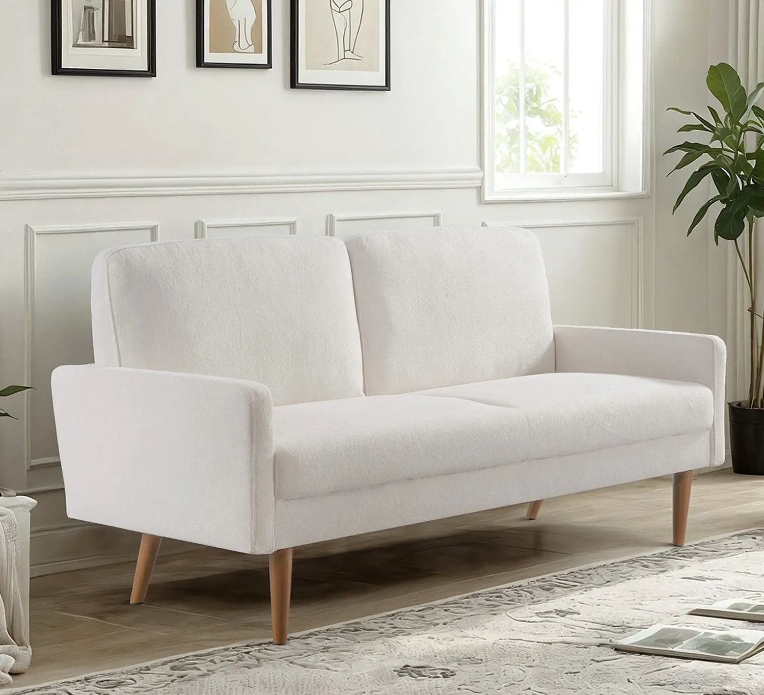 Sofa, European Style With Sleek Design, Modern & Vintage Flair, Upholstered 3 Seater Couch by HouseOfZazla