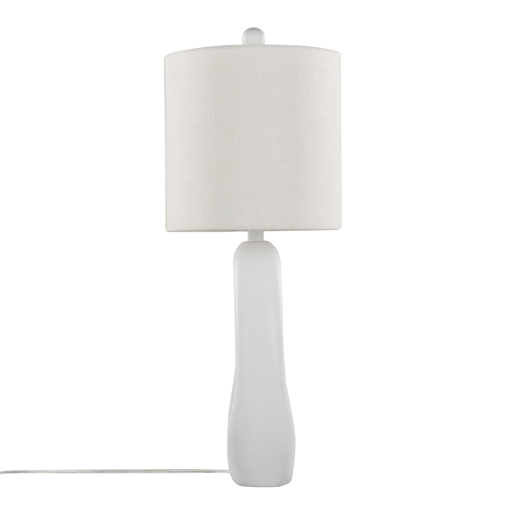 Pearl - Contemporary Table Lamp (Set of 2) - Matte White / Natural Shell by HouseOfZazla