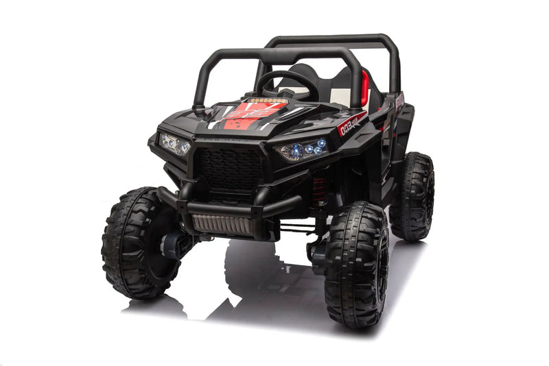 12V7A*2 30W*4 Four-Wheel Drive Seat One Button Start, Forward And Backward, High And Low Speed, Music, Front Light, Power Display, Two Doors Can Open, 2.4G R / C, Seat Belt Four Wheel Absorber by HouseOfZazla