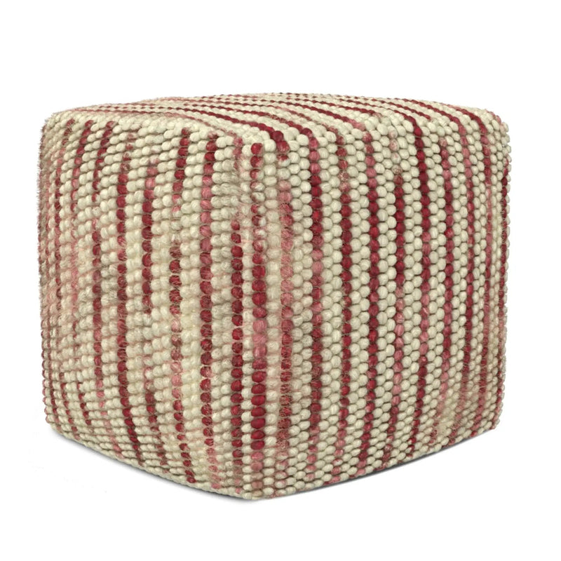 Zoey - Handcrafted Woven Cube Pouf by HouseOfZazla